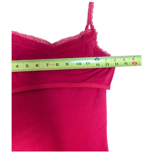 Justice size L (14) red camisole shelf bra lace trim red y2k style - Picture 11 of 12